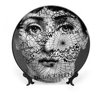Piatto Lina Cavalieri, Piatto Decorativo da Parete, Decorazione da Appendere alla Parete con Piastra Facciale Misteriosa, Staffa Inclusa E Gancio A Molla Speciale,C26,10inch