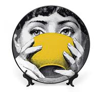 Piatto Lina Cavalieri, Piatto Decorativo da Parete, Decorazione da Appendere alla Parete con Piastra Facciale Misteriosa, Staffa Inclusa E Gancio A Molla Speciale,A18,8inch