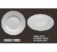 PIATTO MALAGA PORTATA CM.31 BIANCO CUCINA RISTORANTE PIZZERIA