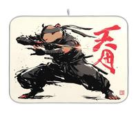 Piatto Mat Ninja Capybaras Lavastoviglie Asciugatura 16 X 18 Cucina Controsoffitto Asciugatrice