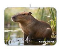 Piatto Mat Wild Capybaras asciugatura medio 18 X 24 per cucina controsoffitto scolapiatti asciugatrice XL