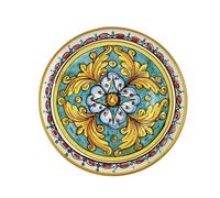 Piatto medio da muro in ceramica decorata a mano da ceramisti siciliani di Santo Stefano di Camastra gomes art 13