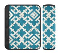 Piatto Motivo Geometrico Argyle Teal 2 Pack auto Belt Cover Più Comfort Guida per SUV Protector para cinturón de carro
