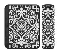 Piatto Motivo Geometrico Lily Nero 2 pz Cintura Tracolla Rilascio Stress al Collo e Spalle per Camion forro para cinturon de seguridad