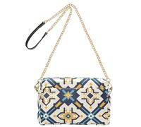 Piatto Motivo Geometrico Maltese Croce Moda Piccola Crossbody Borse Per Le Donne In Pelle Vegana Borse Da Donna Zip Borsa A Tracolla