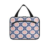 Piatto Motivo Geometrico Rosetta Modello Appeso Mens Toiletry Bag con gancio, Designer Lavabile Snack Bag per le Signore Bagno Bolsa para maquillaje L