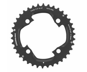 Piatto MTB 4 bracci d.104 per Shimano XT M785 Stronglight doppio 38T esterno ner