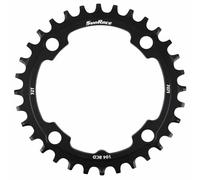 Sunrace Narrow-wide Bcd 104 Chainring Argento 32t Black