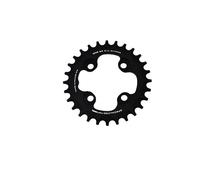 Piatto MTB 4 bracci d.64 ta one 28dts mono nero opaco in alluminio per shimano -