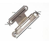 Piatto Nascosto Cerniera Bbzp Acciaio Zincato 63mm X 29mm con Viti 2 Coppie