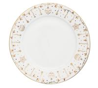 Piatto Natalizio CHRISTMAS LIGHTS Bianco Oro D. 26,5Cm EASY LIFE