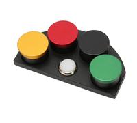 Piatto Oliatore per Orologi, Supporto per 4 Piatti in Ceramica in Lega di Alluminio Multicolore con Copertura Antipolvere per Orologiai, Riparatori, Hobbisti