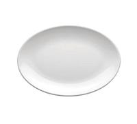 Piatto Ovale 46X32 Cm Bianco Melamina - 12 Unità