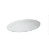 Piatto ovale in melamina bianco 45 x 33 x 3.2 cm per Campeggio o Mare