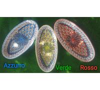 Piatto ovale pirofila lungo centrotavola vassoio etnico dipindo a mano ceramica