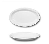 Piatto ovale porcellana bianca - L 24 cm - ROMA