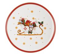 KASANOVA Piatto panettone Slitta in Porcellana, 31 cm