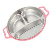 Piatto Pappa Piastra Acciaio Inox Per La Cena Dei Bambini Vassoio Alimentare