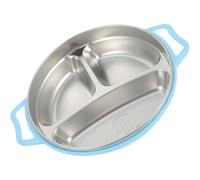 Piatto Pappa Piastra Acciaio Inox Per La Cena Dei Bambini Vassoio Alimentare