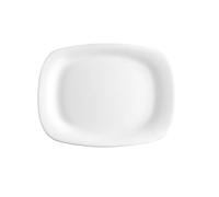 Piatto da portata rettangolare Parma in vetro opalino, da 18x21 cm