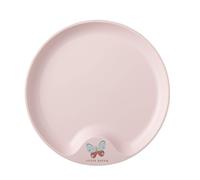 Mepal Mio - Piatto per bambini - Flowers & Butterflies - Piatto in plastica resistente - adatto al forno a microonde - Pratica rientranza sul bordo - Lavabile in lavastoviglie