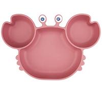 Piatto per bambini, mini piatto in silicone, per bambini e bambini, antiscivolo, lavabile in lavastoviglie, forno a microonde