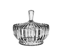 Piatto per caramelle in vetro con coperchio, portafrutta per feste di