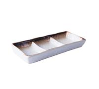 Piatto per Condimento in Ceramica Bianca per Antipasti e sottaceti | Facile da Pulire, Resistente Agli Acidi, per Cucine Domestiche, Catering e Snack da Festa