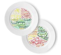 Piatto per controllare le porzioni e mangiare sano con pochi carboidrati (confezione da 2) | Splendidamente progettato per il controllo delle porzioni e cibi per la perdita di peso sostenibile