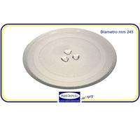 PIATTO PER FORNO MICROONDE GIREVOLE DIAMETRO 24,5 CM LG CANDY DELONGHI BEKO BOSC