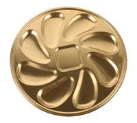 Piatto per ostriche: vassoio in acciaio inox per servire frutti di mare -