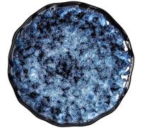 Piatto per Pasta in Ceramica Blu, Piatto Rotondo per Casa e Ristorante