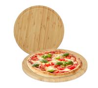 Piatto per pizza Tagliere in bambù Set di taglieri 32 cm 2 pz. 570 g Ø 32 cm