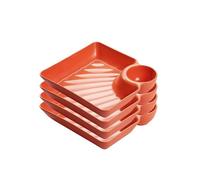 Piatto per salsa 4 pezzi di piatto for gnocchi, for salse, for pollo fritto, for casalinghe(Orange)