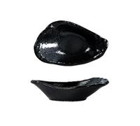 Piatto per salsa Piatti for salse, piatti for barbecue in ceramica, for frutta e dessert, stoviglie da cucina(Nero)