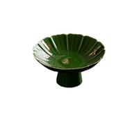 Piatto per salsa Piatto da pasticceria Zen alto creativo Dim Sum squisito snack Ciotola rotonda(Dark Green)