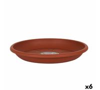 Piatto per Vaso Dem Squares Marrone 36 x 36 x 5 cm [6 Unità]