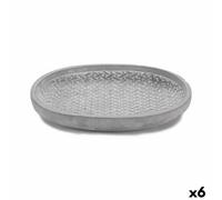 Piatto per Vaso Ibergarden 190060-2 Grigio Cemento Con rilievo 28 x 4 x 23 cm