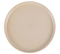 Piatto piano BERLIN IN GRES (stoneware) Bordo rialzato Finitura matt Decoro effetto Stone Dimensioni Ø 27,2x h2,4 cm Lavabile in lavastoviglie Utilizzabile nel microonde Colore: sabbia sabbia