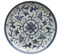 Piatto Piano Coupe Blue Rustical Chic 26 cm Porcellana - Tognana