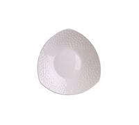 Piatto piano da 21 cm triangolare piatto da portata bianco piatti da insalata piatti per pasta, dessert, antipasti, forno a microonde e piatto lavabile in lavastoviglie (dimensioni: 15,2 cm) ()