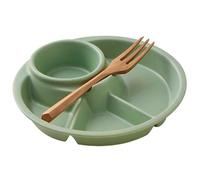 Piatto piano in ceramica a 4 sezioni per un'alimentazione sana, dieta bariatrica, uso quotidiano in cucina