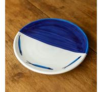 Piatto Piano in Ceramica Artigianale Ø 32 cm Stile Vietrese - Dipinto a Mano- Piatto da Portata, Servizio da Tavola -Vietri-Costiera Amalfitana-Caltagirone-Sicilia-0108251104