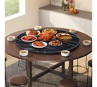 Piatto piano in legno girevole a 360°, vassoio da portata rotondo, diametro 50-100 cm, perfetto per condividere facilmente il cibo durante riunioni di famiglia e cene