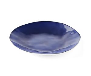 Piatto Piano in Melamina set da 6 pezzi Linea RIVIERA Diametro 27,5xh4 cm realizzati con decoro BPA Free studiato x la lavastoviglie colore multicolor blu