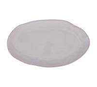 Piatto piano ovale 35x20 cm in gres, bianco, The Market 2