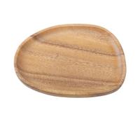 Piatto Piano, Piatto da Dessert Unico Riutilizzabile in Legno di Noce per Frutta (16 cm*12 cm)