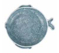 Piatto piano singolo in ceramica Ø20 cm, stile coastal, turchese, Paros