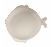 Piatto piano singolo in ceramica Ø26 cm, stile coastal, bianco, Kos