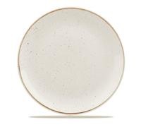 Piatto Piano Stonecast Coupe Barley Bianco ø 28,8 cm - Churchill - Ristorante